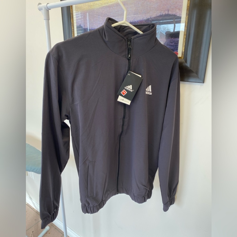 Adidas Charcoal Full-Zip Jacket windbreaker